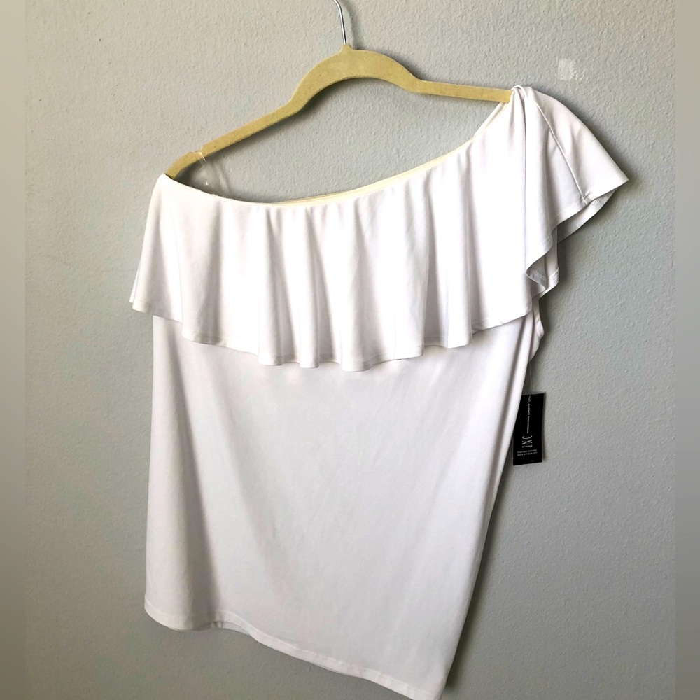 White One Shoulder Top